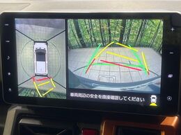 【パノラマモニター】専用のカメラにより、上から見下ろしたような視点で360度クルマの周囲を確認することができます☆死角部分も確認しやすく、狭い場所での切り返しや駐車もスムーズに行えます。