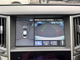 【アラウンドビューモニター】まるでクルマを真上から見下ろしたかのような視点で駐車をサポートします！クルマの斜め後ろや真横など、前後左右の4つのカメラの映像が合成されて、モニターに映し出されます。