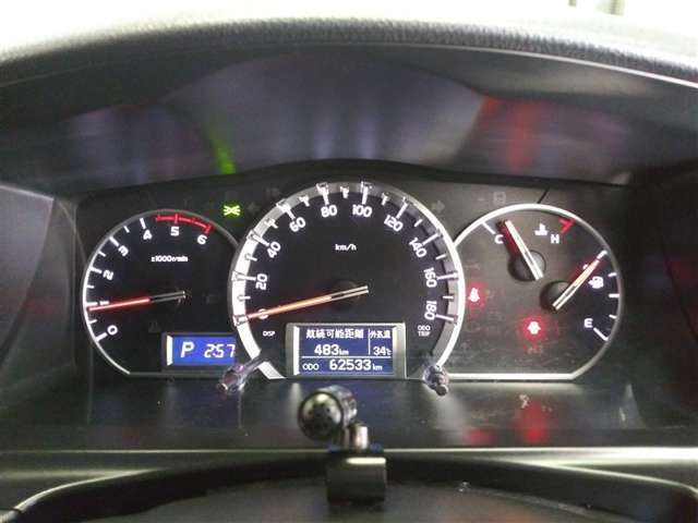 視認性に優れたデザインになっています。運転に必要な情報が表示されます