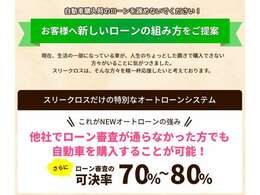 弊社の自社NEWオートローンはローンブラックの方でも7割8割位の確率でローンが通っております！ぜひ一度ご相談ください。