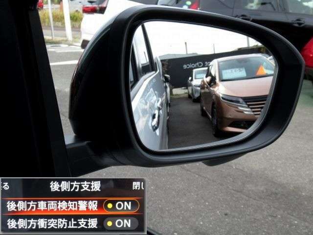 斜め後ろから近ずく車両をブザーで警告！！車両との接触を回避するよう、操作をアシストする、BSW・インテリジェントBSI付き！！