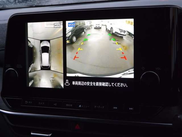 【アラウンドビューモニター】上から見下ろすような視点でスムース駐車をサポートしてくれるアラウンドビューモニター（＾v＾）