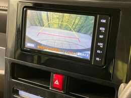 【バックカメラ】駐車時に後方がリアルタイム映像で確認できます。大型商業施設や立体駐車場での駐車時や、夜間のバック時に大活躍！運転スキルに関わらず、今や必須となった装備のひとつです！