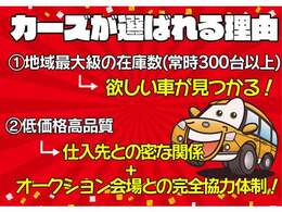 販売実績年間1000台以上！！安心して乗っていただけるお車を小郡市のカーズではご案内いたします！