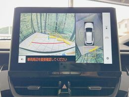 【パノラミックビューモニター】専用のカメラにより、上から見下ろしたような視点で360度クルマの周囲を確認することができます☆縦列駐車や幅寄せ時に活躍してくれます♪