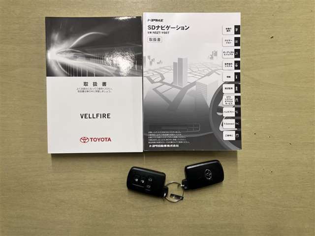 車両取扱説明書・ナビゲーション説明書・整備点検記録簿が揃っております。