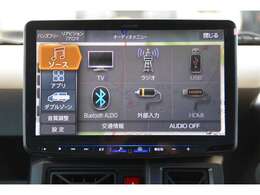 フルセグTV、HDMI/USB接続、Bluetooth接続、Amazon　Alexa搭載、Apple　CarPlay/Android　Autoでスマホアプリに対応＾＾