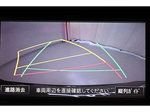 バックガイドモニターです。　ディスプレイに後方の視界を表示し、車庫入れをサポート。
