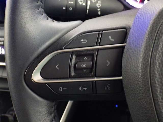 ステアリングスイッチ装備！運転しながら手元でオーディオの操作などができます。
