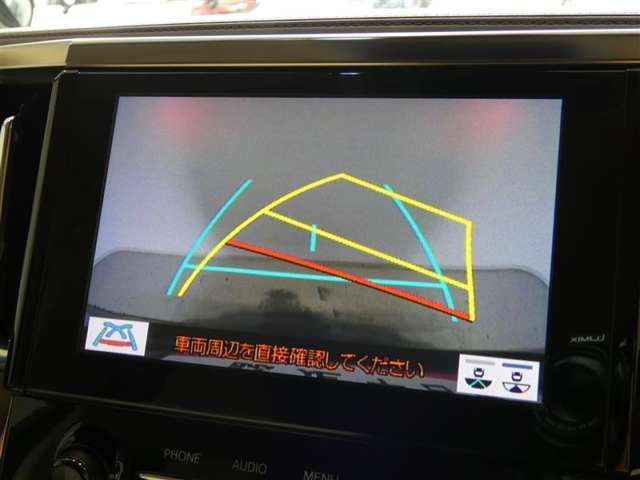 駐車も安心のガイドライン付きバックモニターです。