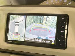 【パノラマモニター】専用のカメラにより、上から見下ろしたような視点で360度クルマの周囲を確認することができます☆縦列駐車や幅寄せ時に活躍してくれます♪