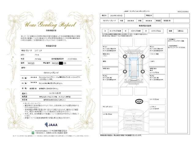 第3者機関によって車両状態証明書を発行しておりますので、状態の確認含めて安心、信頼、満足にお答えします。
