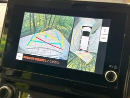 【パノラミックビューモニター】専用のカメラにより、上から見下ろしたような視点で360度クルマの周囲を確認することができます☆死角部分も確認しやすく、狭い場所での切り返しや駐車もスムーズに行えます。