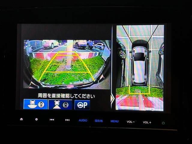 【全周囲モニター】を装備しております。全周囲カメラで危険察知。狭い駐車場でも安心して駐車できますね。