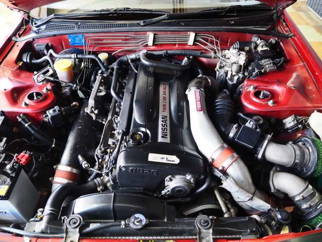 RB26DETTツインターボ。タイミングベルト交換済みです。