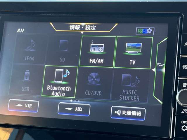 オーディオはCD、DVDやBluetooth機能、TVなどいろいろ楽しめますよ