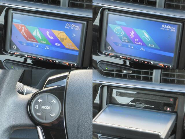 オーディオはAM・FMラジオ・CD・DVD・Bluetooth・AUX・が使えます。快適ドライブの強い味方です！