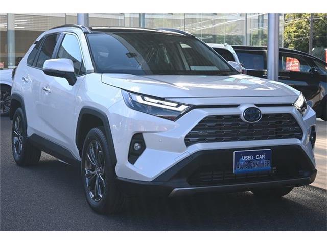 大人気RAV4ハイブリッド入荷しました！パノラマムーンルーフ・デジタルインナーミラー・純正ナビ＋TV・パノラミックビューモニター・詳細は当社HPをご覧ください！