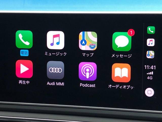 ●Apple　Car　Play：スマホとの有線接続で、ナビ・オーディオ再生などスマホのアプリ機能が画面でも使える便利機能です！