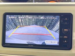 【バックカメラ】駐車時に後方がリアルタイム映像で確認できます。大型商業施設や立体駐車場での駐車時や、夜間のバック時に大活躍！運転スキルに関わらず、今や必須となった装備のひとつです！