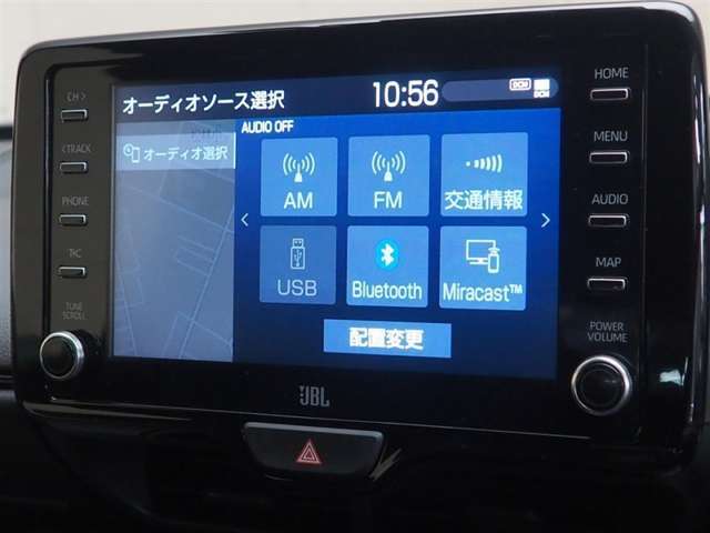 オーディオ選択画面です。Bluetooth対応しております！