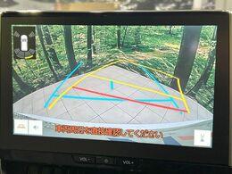 【バックカメラ】駐車時に後方がリアルタイム映像で確認できます。大型商業施設や立体駐車場での駐車時や、夜間のバック時に大活躍！運転スキルに関わらず、今や必須となった装備のひとつです！
