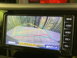 【バックカメラ】駐車時に後方がリアルタイム映像で確認できます。大型商業施設や立体駐車場での駐車時や、夜間のバック時に大活躍！運転スキルに関わらず、今や必須となった装備のひとつです！
