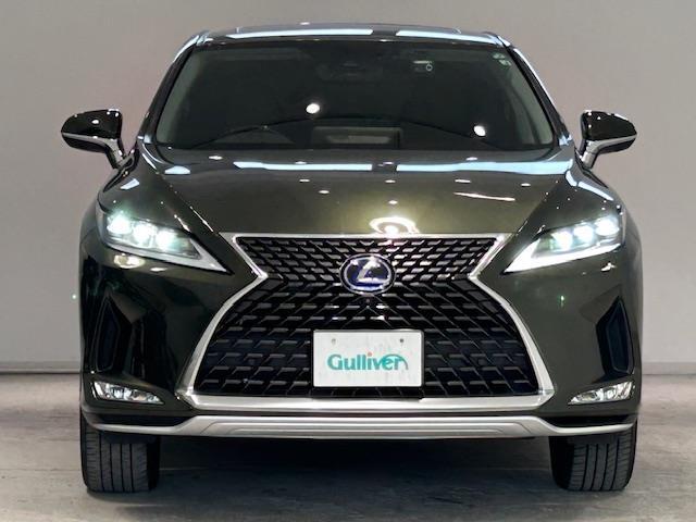 お車を前から見るとこのような感じです。ヘッドライトの形やグリル等顔つきを確認できます。