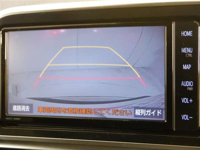 バックガイドモニターで、後方を確認しながら安心して駐車することができます。運転初心者も熟練者も必須の機能ですよ！