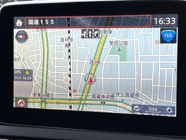 【マツダコネクトナビ】車内の雰囲気にマッチした一体型タイプのナビ。各種車輌設定やBluetooth再生等、様々な機能が楽しめます。直感的なダイヤル操作が可能で、使い勝手も良好です。