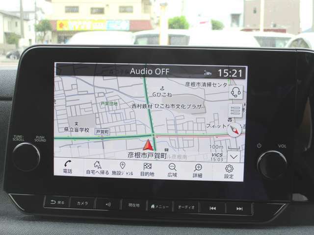 9in大画面NissanConnectナビ！フルセグTV、USBオーディオ、Bluetooth・AppleCarPlay・AndroidAuto対応。別途有料契約で地図更新や「docomo in Car Connect」の使い放題Wi-Fiスポットに！