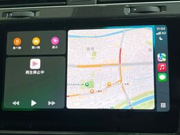 ●Apple　Car　Play：スマホとの有線接続で、ナビ・オーディオ再生などスマホのアプリ機能が画面でも使える便利機能です！