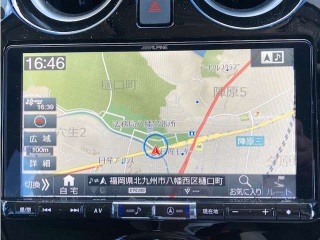 アルパイン製9インチ社外ナビゲーションが装備されております。地上デジタル放送・DVD再生・音楽録音・Bluetooth接続・HDMI対応