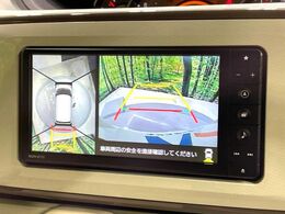 【パノラマモニター】専用のカメラにより、上から見下ろしたような視点で360度クルマの周囲を確認することができます☆死角部分も確認しやすく、狭い場所での切り返しや駐車もスムーズに行えます。