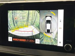 【パノラミックビューモニター】専用のカメラにより、上から見下ろしたような視点で360度クルマの周囲を確認することができます☆死角部分も確認しやすく、狭い場所での切り返しや駐車もスムーズに行えます。