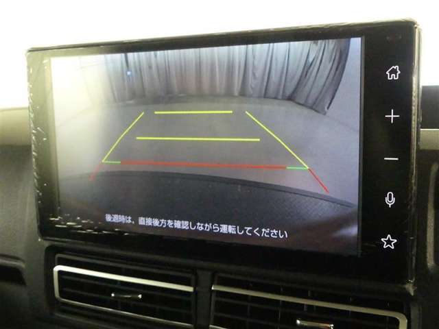 後方視界の確保に役立つバックモニター。