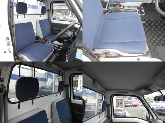 シートはファブリック！！カラーはブルーです！！運転席はリクライニング＆スライド機能付き！！お好きなポジションに設定可能です！！！