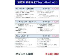 3つのオプションパッケージ「ナイト(受注生産)」＆「レーダーセーフティ」＆「バリュー」を搭載した装備充実のお買い得物件です。