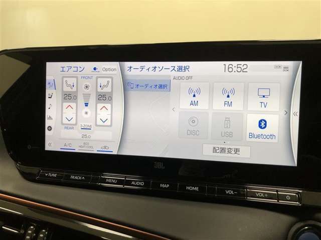 AM/FMチューナー・Bluetooth接続・USB入力(動画・音楽再生/給電)・スマホ連携機能・フルセグTV・Blu-ray Disc再生/DVD再生/CD再生機能が使用可です。詳細は展示店舗まで！