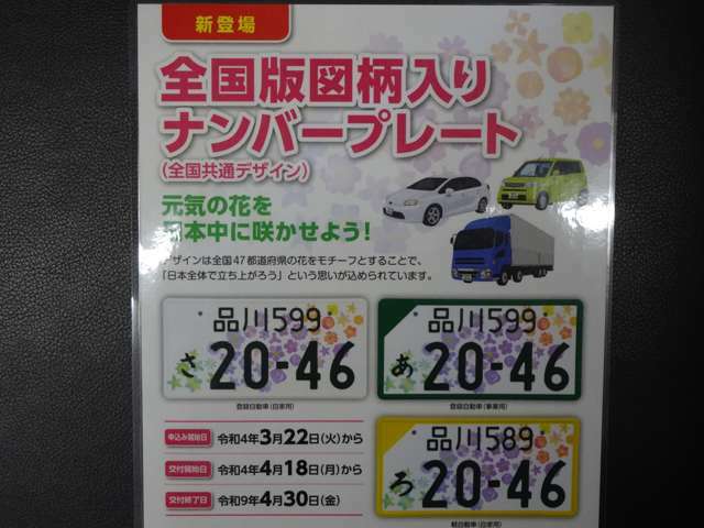 Aプラン画像：今人気の図柄入りの希望ナンバーで、楽しく運転しませんか