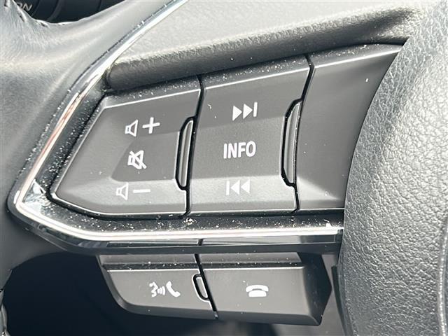 【ステアリングリモコン】運転中でも目線はそのまま、手元のスイッチで安全にオーディオが操作できます。