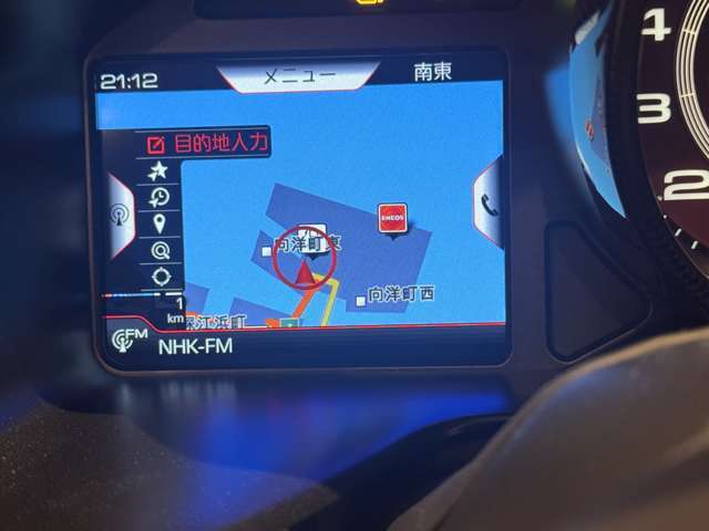 純正ナビゲーションシステム【レブカウンター右のディスプレイに表示されます。】