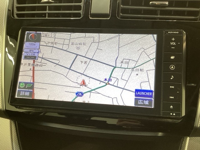ナビ搭載です。知らない道も安心ですね！