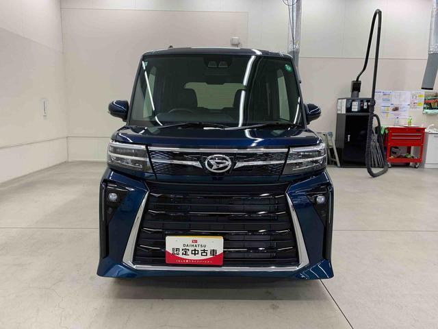 レーザーブルークリスタルシャインのシックなお色のタントカスタムが入庫いたしました！ターボ車です♪弊社、従業員が業務で使用していたお車です。内外装ともにキレイな一台です♪