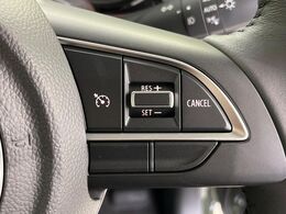 【クルーズコントロール】高速道路もラクラク走行。アクセルを離しても一定速度で走行ができ、長距離運転時の負担を軽減！加速・減速も簡単なスイッチ操作で調整できます。