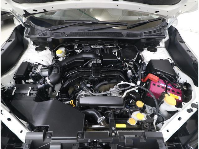 ■スバルと言えば水平対向エンジン。車体の低い位置に搭載されているので、万一の衝突時には、エンジンルームの下へ潜り込み、室内の乗員の被害軽減に貢献致します。
