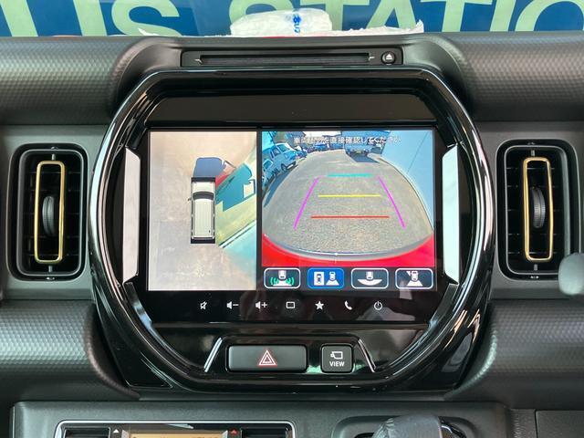 車両周囲の安全確認がナビの画面で可能な全方位カメラを装着！車両の前方、後方、左サイド前を切り替えて表示も可能！フロントとリアのカメラは移動物検知機能付き！
