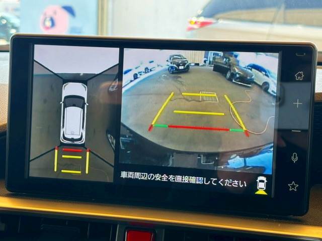 【全周囲モニター】を装備しております。全周囲カメラで危険察知。狭い駐車場でも安心して駐車できますね。