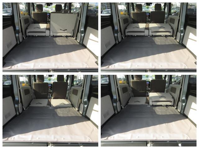 収納時はきれいに収まり荷台がフラットになるので、ゆとりある荷室床面長を確保できます。