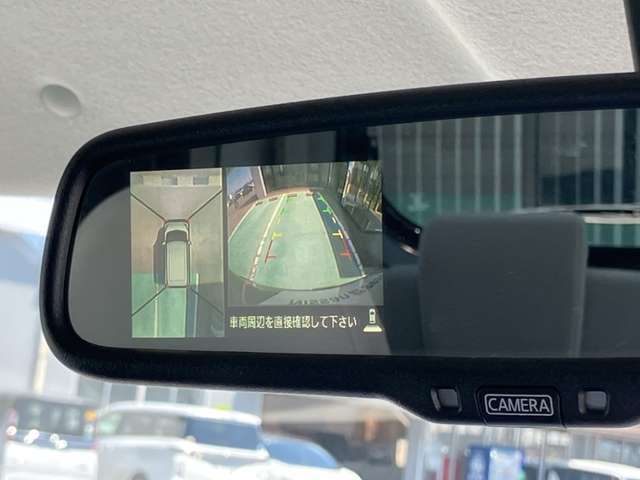 アラウンドビューモニターの映像はルームミラーのみに映し出されます。